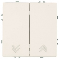 Выключатель самовозвратный двухклавишный без рамки Stekker Эмили 50325 в интернет-магазине "Галерея света"