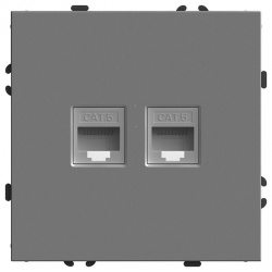 Розетка двойная Ethernet RJ-45 без рамки Stekker Эмили 49952 в интернет-магазине "Галерея света"