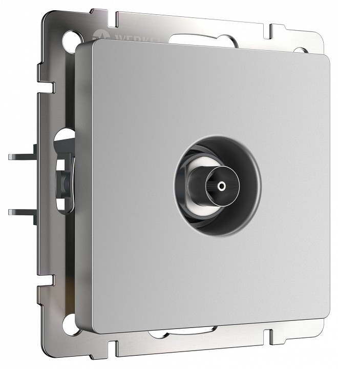 ТВ-розетка без рамки Werkel Серебряный W1184006 в интернет-магазине "Галерея света"