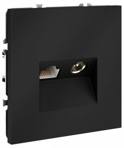 ТВ-розетка и розетка Ethernet RJ-45 без рамки Voltum S70 VLS060707 в интернет-магазине "Галерея света"