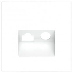 Накладка для ТВ-розетки и RJ-11 или RJ-45 Voltum S70 VLS002702 в интернет-магазине "Галерея света"