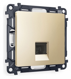 Розетка телефонная RJ-11 со штрокой, без рамки Ambrella Volt ALFA MA612030 в интернет-магазине "Галерея света"