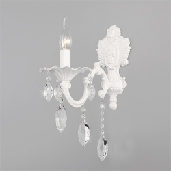 Бра Eurosvet Veletta 10108/1 белый/прозрачный хрусталь Strotskis в интернет-магазине "Галерея света"