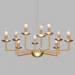 Подвесная люстра Eurosvet Cariso 60150/10 латунь в интернет-магазине "Галерея света"