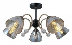 Люстра на штанге ILLUMICO  IL0230-5CSQ-29 BK AB в интернет-магазине "Галерея света"
