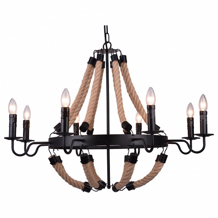 Подвесная люстра Arte Lamp Marsiglia A8956LM-8BK в интернет-магазине "Галерея света"