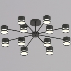 Люстра на штанге 89730-0.3-12 GX53 BK в интернет-магазине "Галерея света"