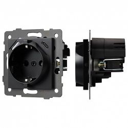 Розетка с заземлением и 2хUSB type A и C, без рамки Arlight SCT 049830 в интернет-магазине "Галерея света"