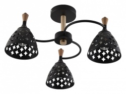 Люстра на штанге 01515-0.3-03 BK+WOOD в интернет-магазине "Галерея света"