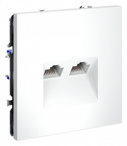 Розетка двойная Ethernet RJ-45 без рамки Voltum S70 VLS060202 в интернет-магазине "Галерея света"