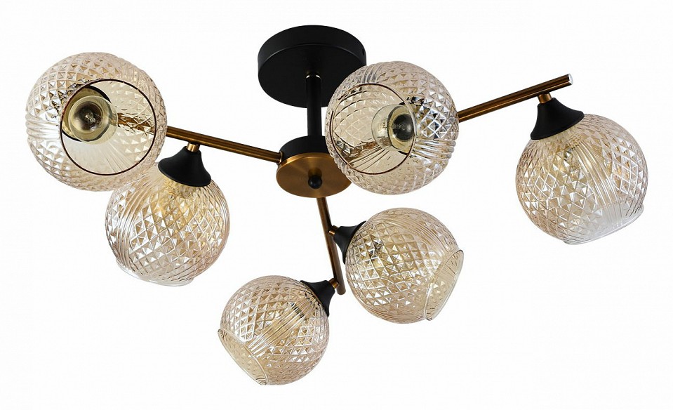 Люстра на штанге 11341-0.3-06 GOLD BRONZE+BK в интернет-магазине "Галерея света"