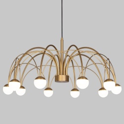 Люстра на штанге Eurosvet Ragno 90030/10 LED золото в интернет-магазине "Галерея света"