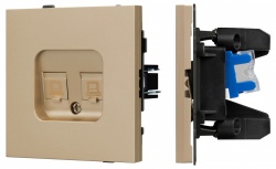 Розетка двойная Ethernet RJ-45 и со шторками, без рамки Arlight SCT-TENDO 054596 в интернет-магазине "Галерея света"