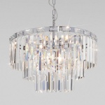 Подвесная люстра Eurosvet Elegante 10130/8 хром/прозрачный хрусталь Strotskis в интернет-магазине "Галерея света"