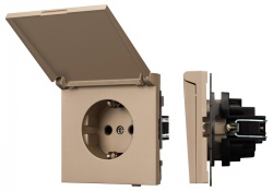 Розетка влагозащищенная с заземлением с крышкой, без рамки Arlight SCT-TENDO 054093 в интернет-магазине "Галерея света"