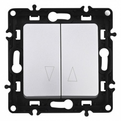 Выключатель для жалюзи без рамки Arte Milano 217 217.38-2.silver в интернет-магазине "Галерея света"