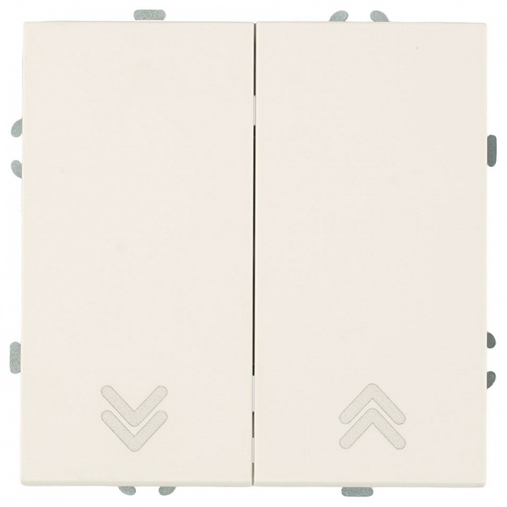 Выключатель самовозвратный двухклавишный без рамки Stekker Эмили 50325 в интернет-магазине "Галерея света"