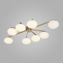 Потолочная люстра Eurosvet Opaline 70220/8 латунь в интернет-магазине "Галерея света"