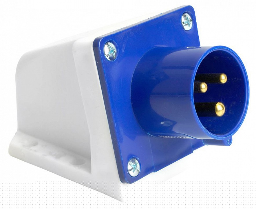 Вилка угловая 2P+PE Stekker  49444 в интернет-магазине "Галерея света"