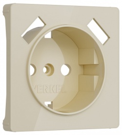 Накладка для розетки с заземлением и 2хUSB Werkel айвори акрил W1179543 в интернет-магазине "Галерея света"