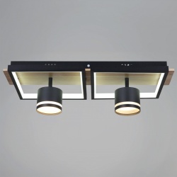 Накладной светильник 19560-0.3-2+2 BK+WOOD в интернет-магазине "Галерея света"