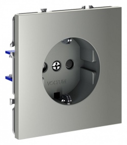 Розетка с заземлением и со шторкой, без рамки Voltum S70 VLS040205 в интернет-магазине "Галерея света"