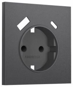 Накладка для розетки с заземлением и со шторками и 2хUSB type A и C Ambrella Volt SIGMA SP6600 в интернет-магазине "Галерея света"
