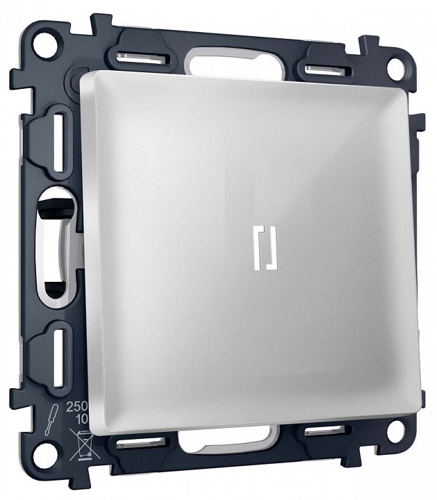 Выключатель самовозвратный одноклавишный с подсветкой, без рамки Ambrella Volt MA MA402055 в интернет-магазине "Галерея света"