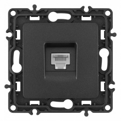 Розетка телефонная RJ-11 без рамки Arte Milano am-217 217.51-1.black в интернет-магазине "Галерея света"