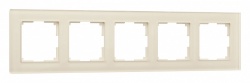 Рамка на 5 постов Werkel Favorit молочный W0051141 в интернет-магазине "Галерея света"