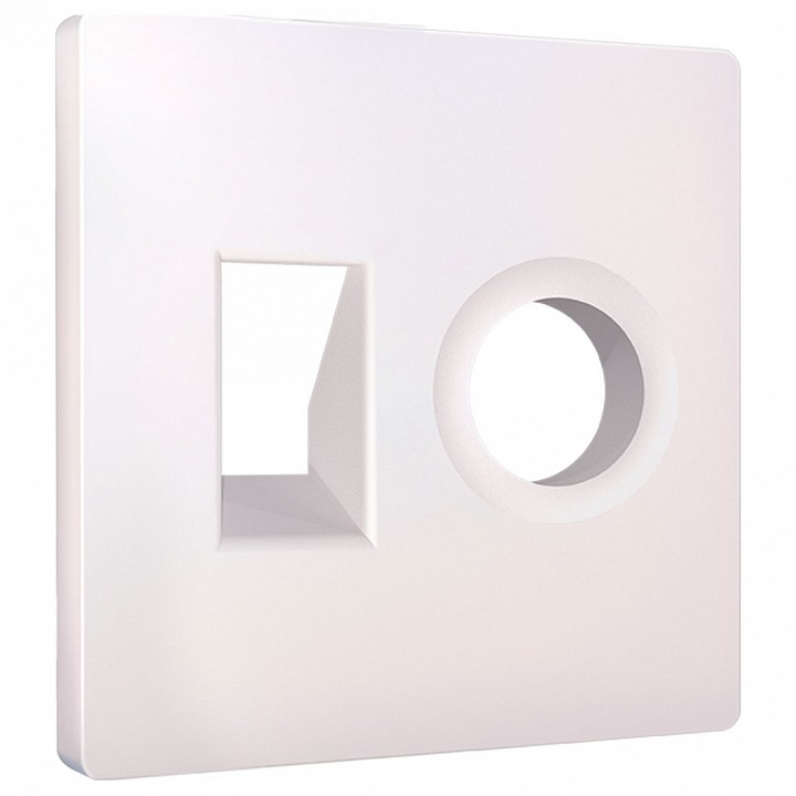 Накладка для ТВ-розетки и RJ-11 или RJ-45 Ambrella Volt ALFA AP2125 в интернет-магазине "Галерея света"