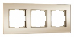 Рамка на 3 поста Werkel Senso (шампань, стекло soft-touch) W0033111 в интернет-магазине "Галерея света"