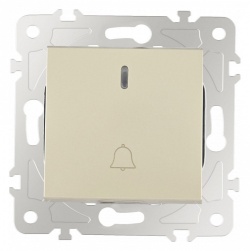 Кнопка звонка для жалюзи с подсветкой без рамки Arte Milano 203 203.37-1.shampan в интернет-магазине "Галерея света"