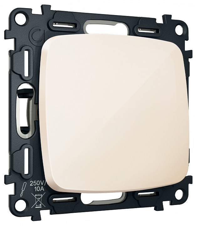 Выключатель самовозвратный одноклавишный без рамки Ambrella Volt MO MO301050 в интернет-магазине "Галерея света"