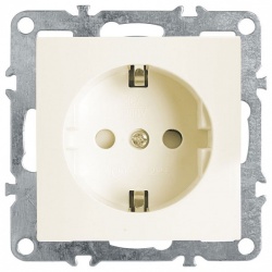 Розетка с заземлением и со шторкой, без рамки Stekker Эрна 39328 в интернет-магазине "Галерея света"