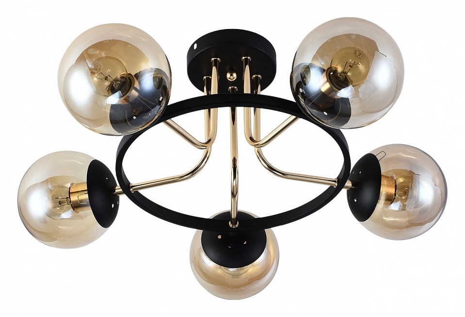 Люстра на штанге 01344-0.3-05 BK+FGD в интернет-магазине "Галерея света"