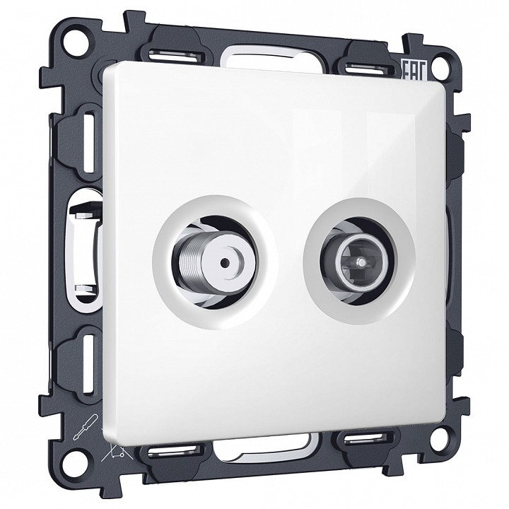 ТВ-розетка и SAT-розетка оконечная без рамки Ambrella Volt ALFA MA113310 в интернет-магазине "Галерея света"