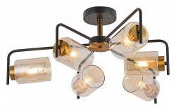 Люстра на штанге ILLUMICO  IL8248-6COU-79 BK GD в интернет-магазине "Галерея света"