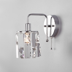 Бра Eurosvet Scoppio 10101/1 хром/прозрачный хрусталь Strotskis в интернет-магазине "Галерея света"