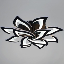 Люстра на штанге  30150-0.3-8+4 BK в интернет-магазине "Галерея света"