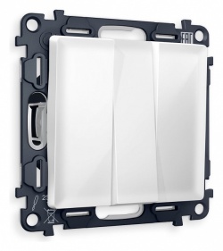 Выключатель трехклавишный без рамки Ambrella Volt ALFA MA105010 в интернет-магазине "Галерея света"