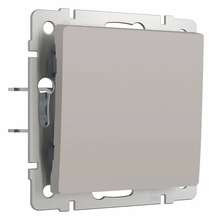 Выключатель проходной одноклавишный без рамки Werkel дымчатый W1212004 в интернет-магазине "Галерея света"