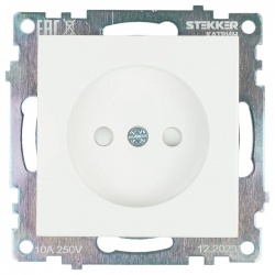 Розетка без заземления и со шторкой, без рамки Stekker Катрин 39303 в интернет-магазине "Галерея света"