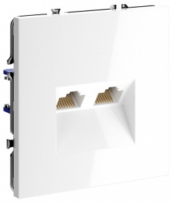 Розетка двойная Ethernet RJ-45 без рамки Voltum S70 VLS060201 в интернет-магазине "Галерея света"