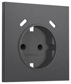 Накладка для розетки с заземлением и со шторками и 2хUSB type C Ambrella Volt SIGMA SP6605 в интернет-магазине "Галерея света"