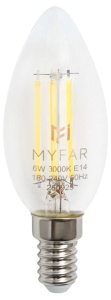 Лампа светодиодная MyFar Базис E14 E14 6Вт 3000K MB1001E14-6W3K в интернет-магазине "Галерея света"