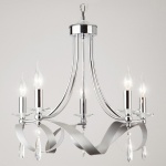 Подвесная люстра Eurosvet Adelia 60064/5 хром в интернет-магазине "Галерея света"