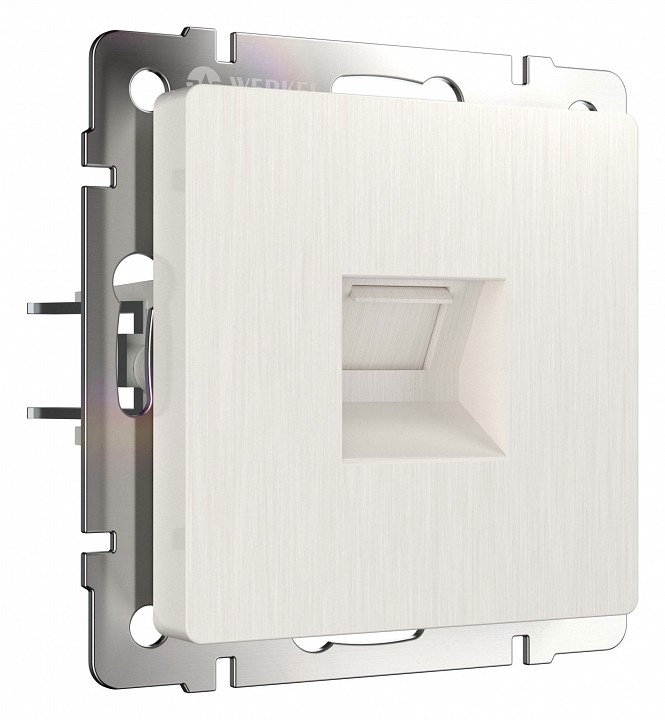 Розетка Ethernet RJ-45 без рамки Werkel перламутровый рифленый W1181013 в интернет-магазине "Галерея света"