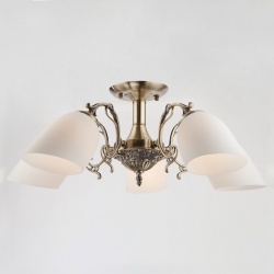 Люстра на штанге Eurosvet Ariele 22010/5 античная бронза в интернет-магазине "Галерея света"