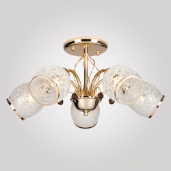 Люстра на штанге Eurosvet Gabriella 30026/5 золото в интернет-магазине "Галерея света"
